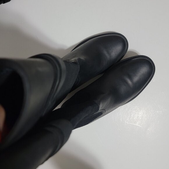 NEW Clarks Maye Carly Knee-High Boots Womens 8 Black Leather Chic City Modern - Picture 4 of 11